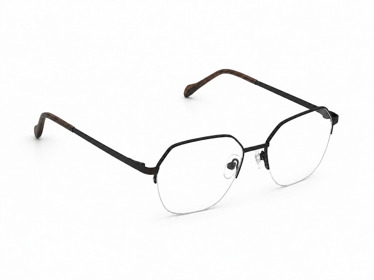 فریم عینک طبی زنیت (Zenit) مدل ze-3318 فلزی (نیمفریم)