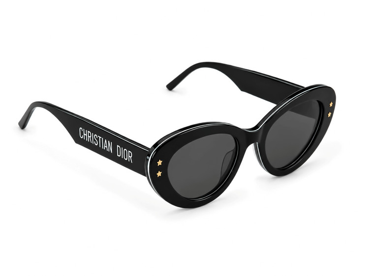 عینک آفتابی زنانه کریستین دیور (Christian Dior) مدل B1U 10A0 اسیتیت (مشکی)
