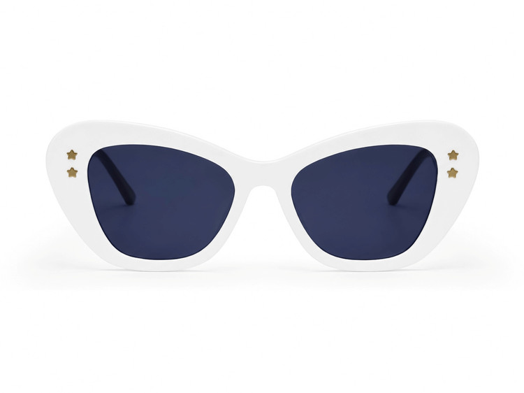 عینک آفتابی زنانه کریستین دیور (Christian Dior) مدل B3U 02 اسیتیت (سفید)