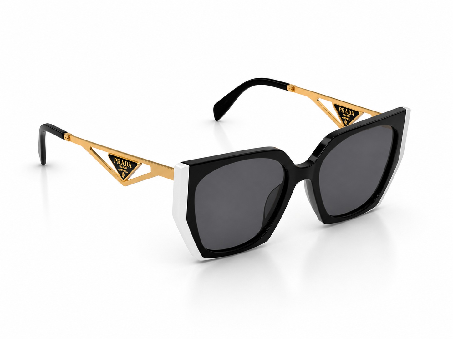عینک آفتابی زنانه پرادا (Prada) مدل SPR89W (ترکیبی مشکی و سفید)