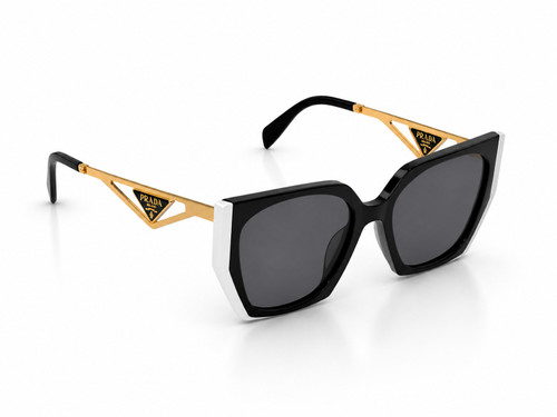 عینک آفتابی زنانه پرادا (Prada) مدل SPR89W (ترکیبی مشکی و سفید)