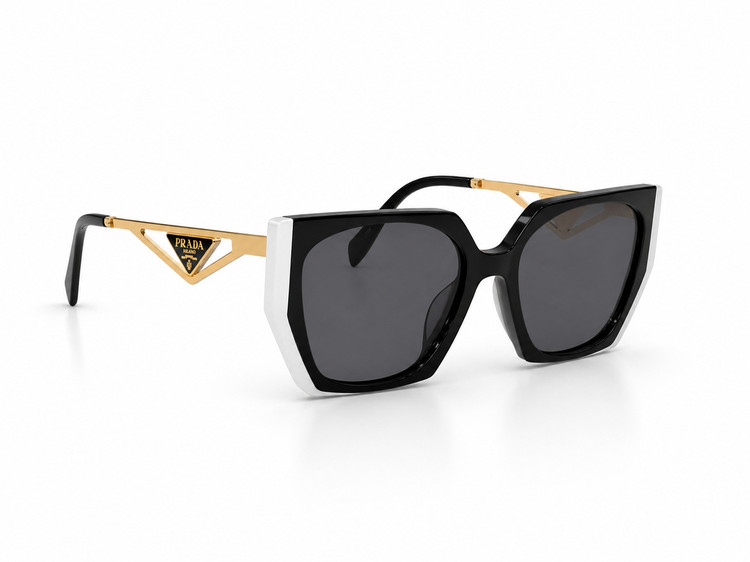 عینک آفتابی زنانه پرادا (Prada) مدل SPR89W (ترکیبی مشکی و سفید)
